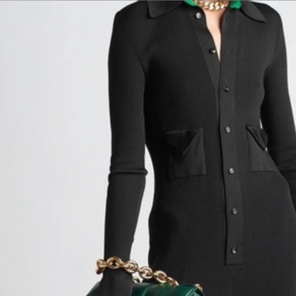 Bottega Veneta Black Ribbed Silk Blend Jumpsuit SZ XS - Picture 8 of 9